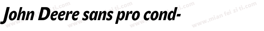 John Deere sans pro cond字体转换